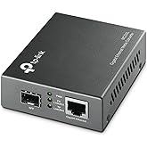 TP-Link MC220L | Convertidor de medios de fibra Gigabit SFP a RJ45 | Convertidor de fibra a Ethernet | Plug and Play | Carcas