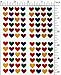 PLESIU Jazzstick 960 Colorful Valentines Small Heart Stickers 10 Sheets (VST01A08)