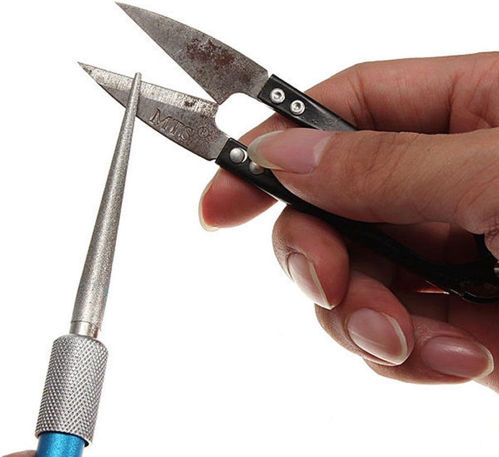 3 IN 1 SHARPENING PRUNER GARDEN TOOL KNIFE BLADE AXE SHARPENER GARDENING POCKET SIZE SHEARS