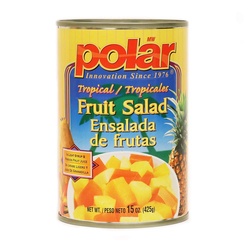 MW Polar Canned Fruit, Tropical Fruit Salad, 15 ounce (Pack of 24