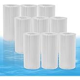 xibulun 9-Pack Pool Filter Paper Replacement for Resusable Pool Filter Cartridge Type A or Type C or III for Above Ground Pools with Pump and SPA Pool Pump (Only Pool Filter Paper)