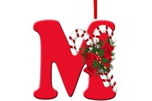AYEBEAU 26 Letters Christmas Tree Decoration Pendant,Christmas Tree Ornaments Personalized DIY Christmas Ornaments Christmas Decoration Xmas Tree Hanging Decor (M)