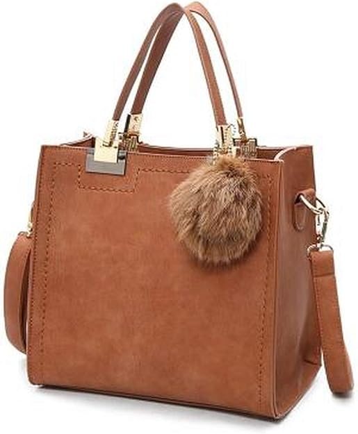 Suede Bags Women Handbags Tote female Shoulder Messenger Bags brown Size: One size: Amazon.co.uk 