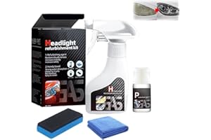 Automotive Headlamp Restoration Fluid Kit, 2025 New Headlight Restoration Kit, Multifunctional Car Headlight Polishing Repair