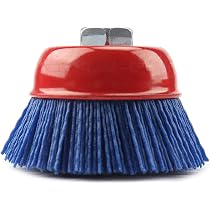 Al's Liner 4" Abrasive Nylon Cup Brush - 180 Grit For Surface Prep, Fits Angle Grinder (5/8" Arbor)