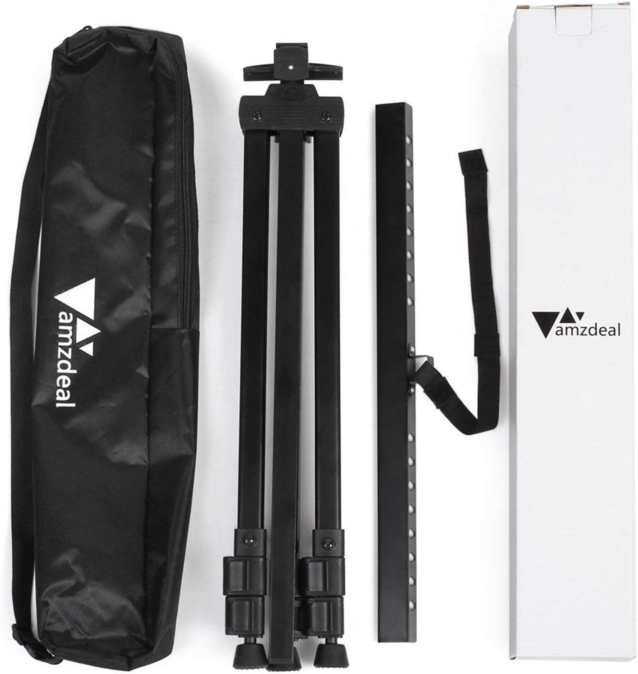 amzdeal Art Easel Stand 23.6"- 66" Adjustable Artist Easel Stand Extra Thick Aluminum Metal Tripod Display Picture/Post/ a2 a3 a4 Canvas Easel Floor/Table-Top Drawing and Displaying : Office Products