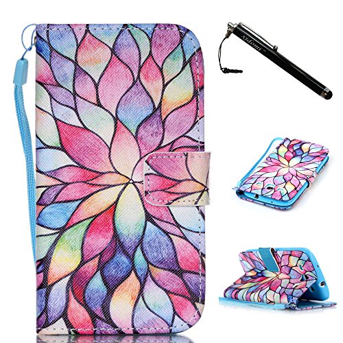 S3 Case,Samsung Galaxy S3 Case,Colorful Petal Top Quality TPU Leather Flip Wallet Protective Soft Skin Case with Magnetic Flap Closure for Samsung S3/Galaxy S3 i9300(Built-in Credit Card/ID Card Slot)
