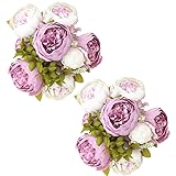 Fule 2 Pack Large Artificial Peony Silk Flower