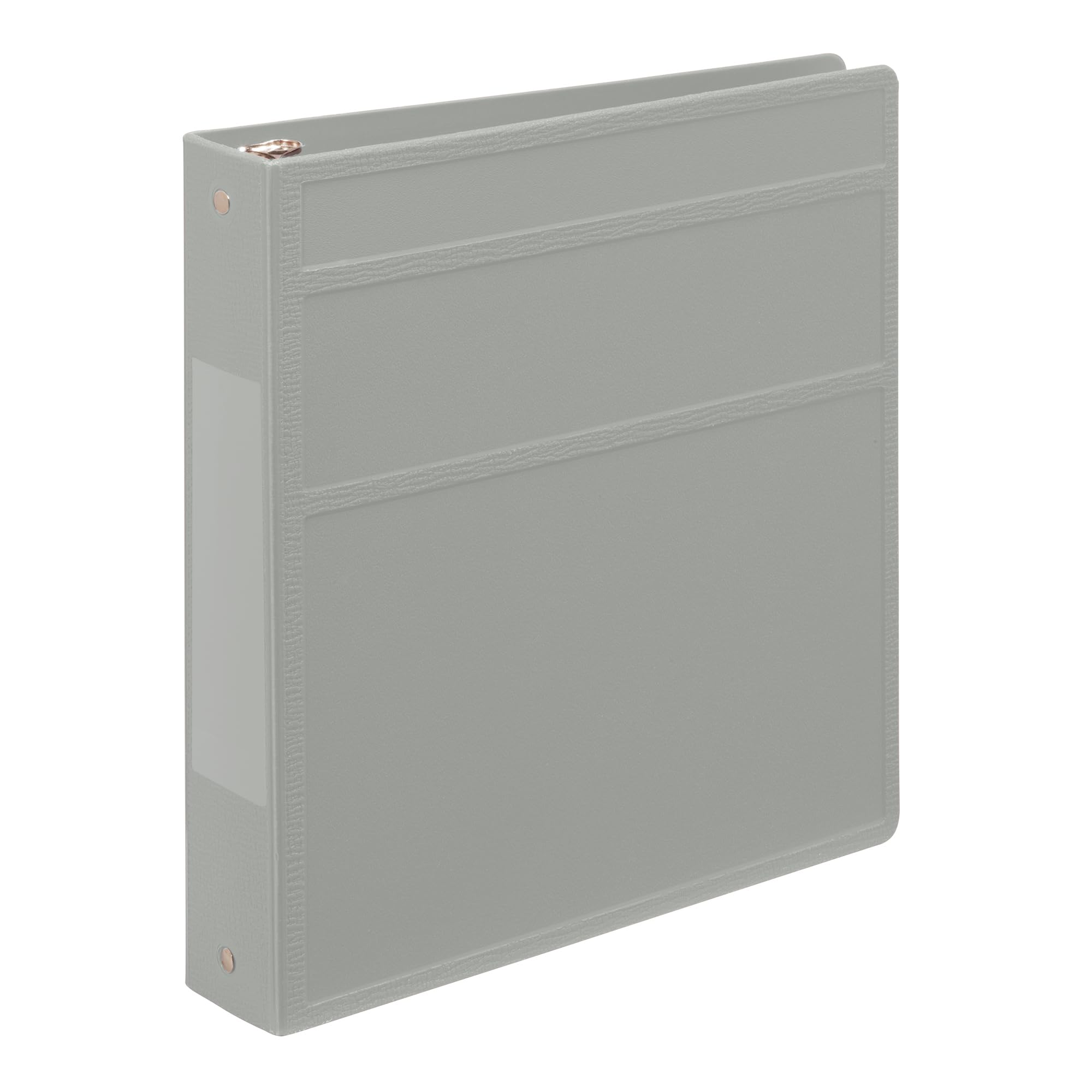 Carstens 1.5-Inch Heavy Duty 3-Ring Binder - Side Opening, Ash Gray, Durable Plastic, Precision No-Gap Rings, Waterproof Cover, No Pockets, Holds 250 Letter Sheets, BPA-Free, Made in USA (2020-3R)