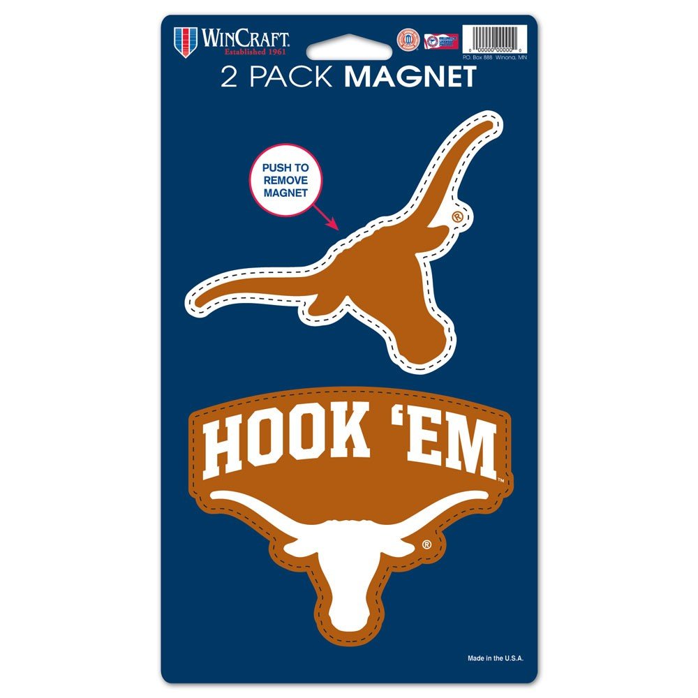 WinCraft NCAA University of Texas WCR29052014 Magnets (2 Pack), 5" x 9"