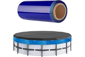 SVEPNDIC 1200FT Winter Pool Cover Seal for Above Ground Pools, Stretchable Pool Cover Wrap Stretch Film Cling, Heavy Duty Shrink Film Stretch Film Wrap for Moving