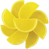 NY Spice Shop Lemon Fruit Slices Candy - 8 Ounce Citrus Flavor Chewy Jelly Fruit Slices Candy - Old Fashioned Sliced Lemon Fruits Gummies - Gummies Fruits Snacks for Holiday Snacks &amp; Gifts