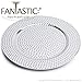 FANTASTIC :) Round 13 Inch Plastic Charger Plates with Eletroplating Finish (6, Hammer Silver)