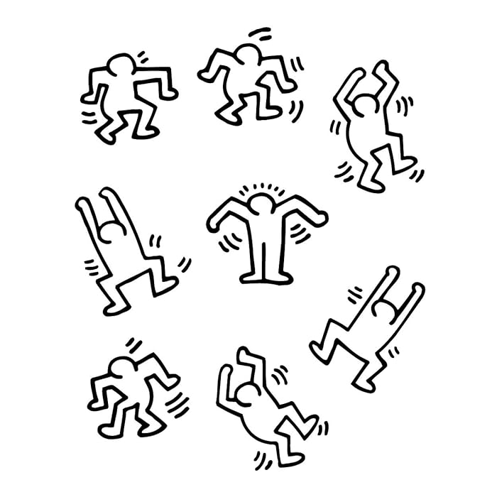 Buy BLIK Keith Haring Dancers Removable Wall Decals Officially