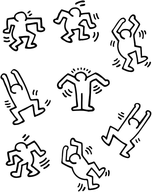 BLIK Keith Haring Dancers Removable Wall Decals Officially Licensed