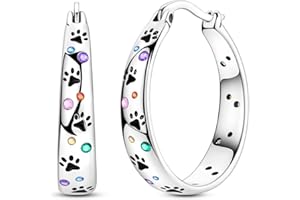 NARMO 925 Sterling Silver Hoop Earrings for Women Hypoallergenic Lightweight Simple Huggie Hoop Earrings Twisted Hoop Earrings Colorful Cubic Zirconia Hoop Earrings Rainbow Hoop Earrings