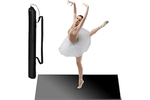 PullCrease Portable Dance Floor Smooth Ballet Floor Vinyl Dance Mat for Home Stage Studios Kids Adults Practice Improve