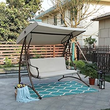 Amazon.com : Mainstay NEW Callimont Park 3-Seat Canopy Porch Swing Bed : Garden & Outdoor Amazon.com : Mainstay NEW Callimont Park 3-Seat Canopy Porch Swing Bed : Garden & Outdoor