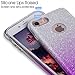 MATEPROX Compatible with iPhone Se 2022 case,Glitter Bling Sparkle Cute Girls Women Protective Case (Gradient Purple)