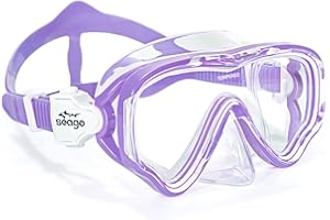 Seago Kids Swim Goggles Snorkel Diving Mask for Youth(5-15), Anti-Fog 180° Clear View