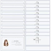 50 PCS ID Badge Holder, Clear Waterproof Professional Name Badges with Clip and Pin,Plastic Name tag Holder, 2.2" x 3.5" Horizontal ID Holders for Conferences, Office,and School - Name Tags and Labels