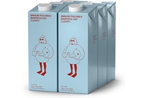 Minor Figures - Light Oat Milk, Barista Quality, 32 Fl oz, Dairy Free & Vegan, No Added Sugar, Long Shelf Life, 6 pack