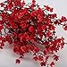 NAHUAA 4 PCS Red Babys Breath Artificial Flowers Fake Silk Real Touch Gypsophila Bouquet Christmas Flowers for Home Office Farmhouse Wedding Table Centerpiece Decor