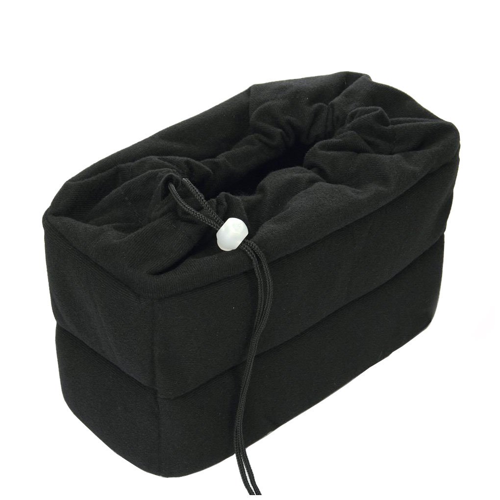 Yimidear Camera Bag, Shockproof Padded Folding Partition Insert Camera Case for SLR Cameras (Black)