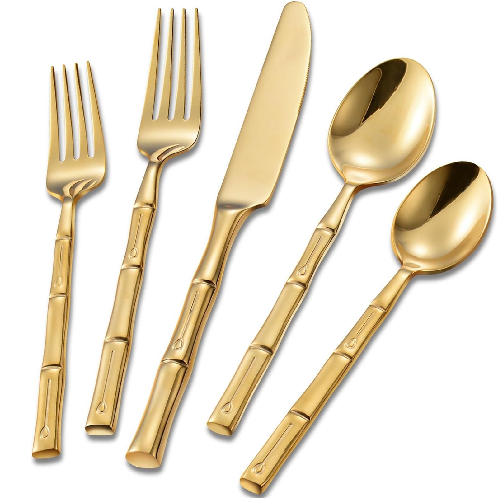 Photo 1 of 20 piece cutlery set gold 