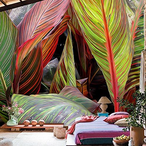 HUANGYAHUI Tropical Banana Leaf, Wallpaper, Living Room, Bedroom, Dining Room, Theme Room, Background, Wall Paper, 3D, Seamless, Thickening, Wall Painting-200Cmx140Cm