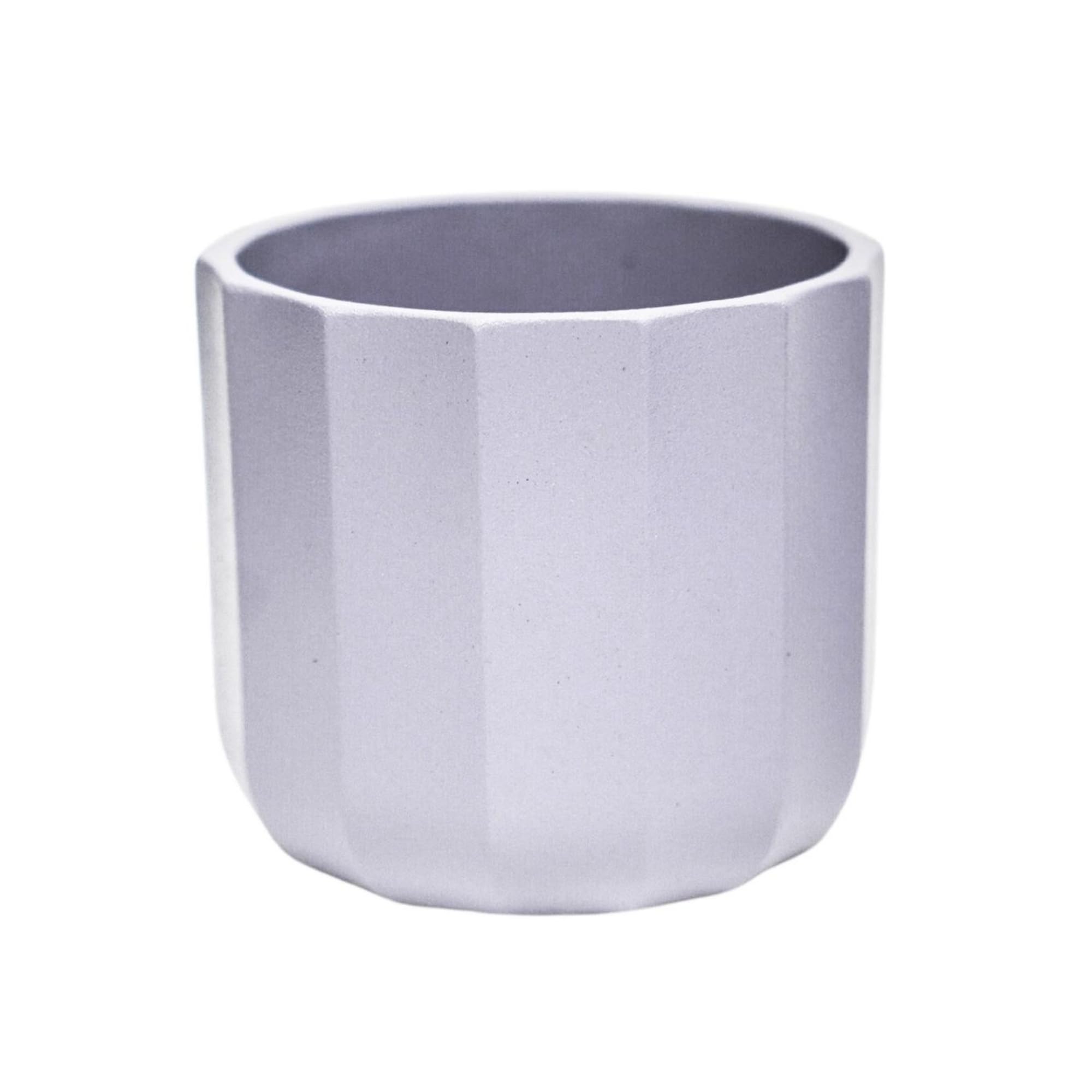Ivyline Positano Geo Planter in Lilac - Waterproof, Sturdy and Durable - Stylish Decorative Round Indoor Ceramic Flower Houseplant Pot - H12cm x D12cm