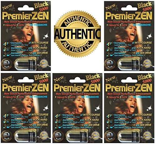 PremierZEN Platinum 5000mg Black Male Sexual Performance Enhancement %100 AUTHENTIC (5 Black)