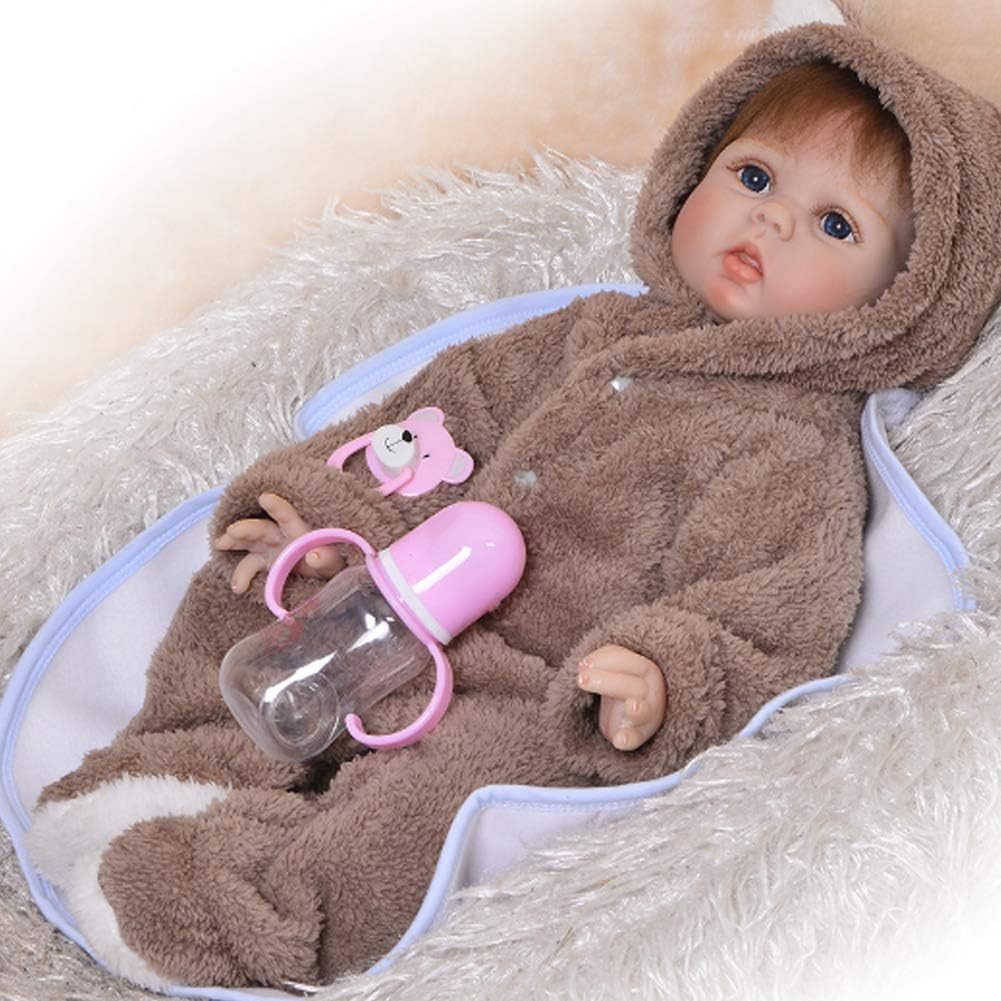 Prezzo Rinato Bambola Simulazione Bambino 55cm Grandi Occhi Carino Pieno Corpo in Silicone Compleanno Natale Bambini Bambole Regalo Offerte