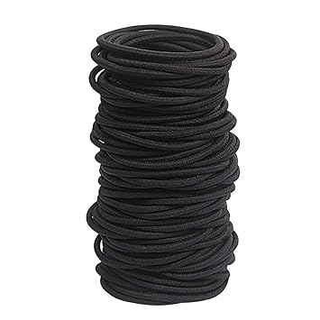 Amazon Com 120 Pcs Black Hair Elastic For Thick And Curly No
