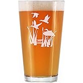 Bevvee Duck Pond - Pint Glass for Beer - Cabin Themed Gifts or Rustic Decor for Men and Women - Fun Drinking or Party Glasses - 16 oz