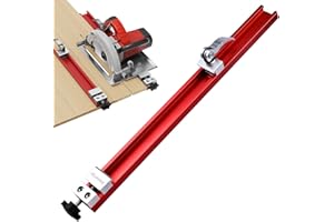 IMeanTop Circular Saw Guide Rail Fits 12" Saw Base, Aluminum Adjustable Cutting Machine Base Guide for Woodworking, Electric Circular Guide Specially Designed for Precision Cutting and Milling Tasks