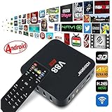 v88 android TV Box Full Loaded RK3229 64Bit Quad Core Cortex A53 1080P Lollipop OS 1G/8G Google Streaming Media Players with WiFi 4 USB Host Support