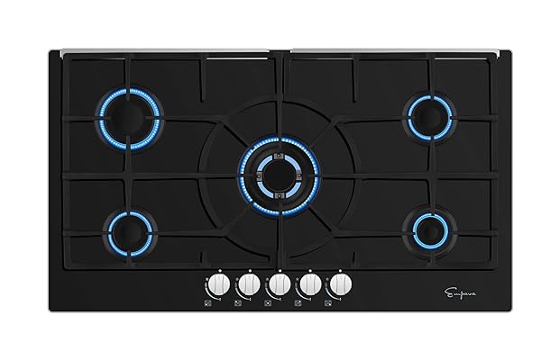 Empava 36" Gas Stove Cooktop, 5 Burners, NG/LPG Convertible