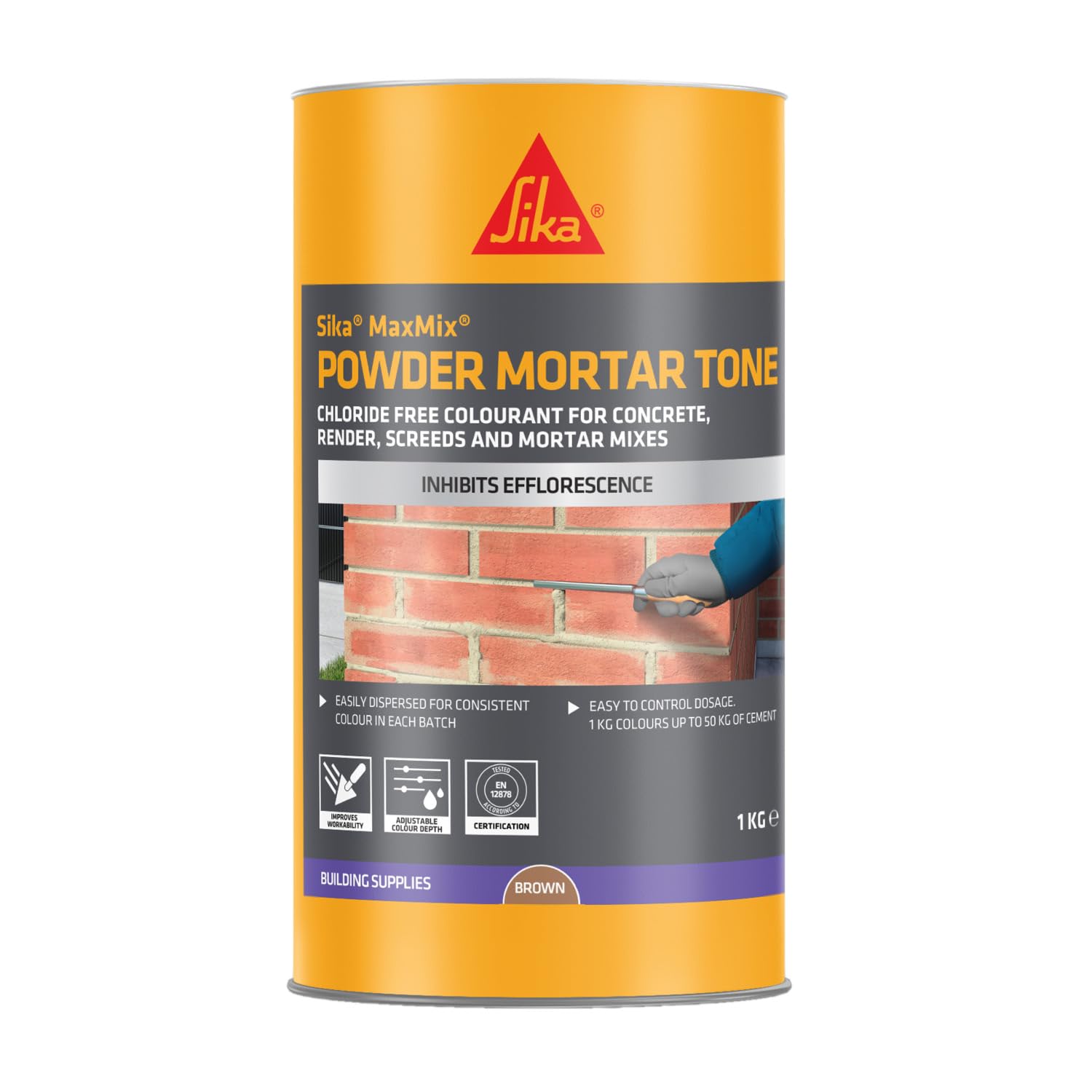 Everbuild 208 Powder Mortar Tone – Reduces Pigment Bleeding and Segregation – Brown – 1kg