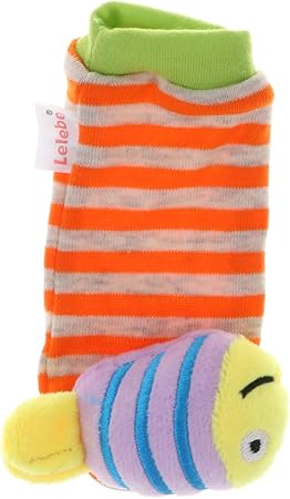 Amazon Sm Sunnimix ガラガラ ラトル ラトル靴下 鳴き声 ベビー 赤ちゃん 感覚玩具 柔らかい 紫色の魚 がらがら ラトル おもちゃ