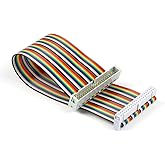 UCTRONICS Male to Female GPIO Ribbon Cable 40pin 8inch Breadboard Jumper Wires for Connection Raspberry Pi 5 3 2 Model B B+ w