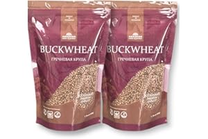 Arashan Premium Buckwheat Groats – 100% Whole Grain, Gluten-Free Superfood, Non-GMO, Vegan – Perfect for Porridge, Salads & Baking – (1.7 lbs - 800 g) x 2