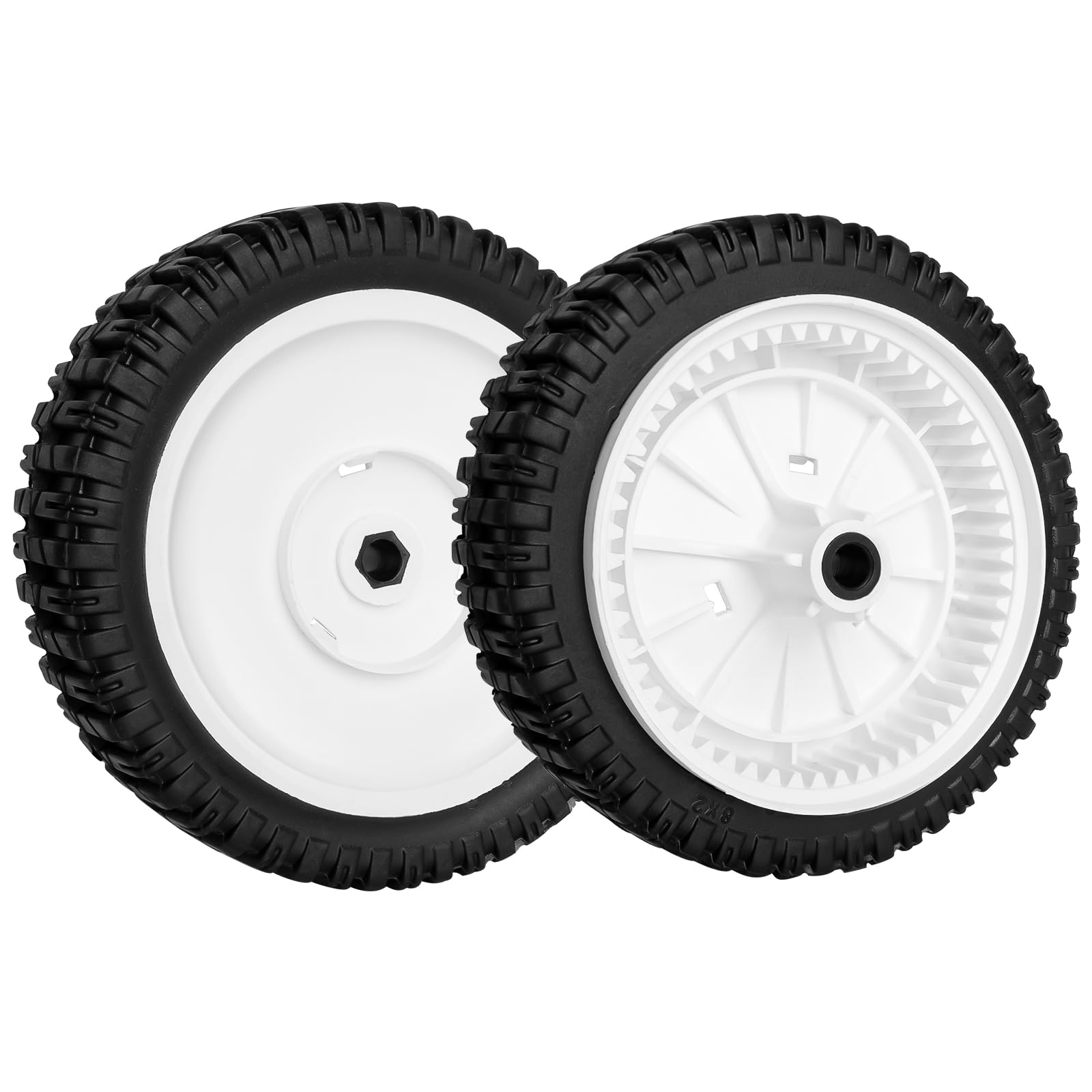 Photo 1 of 180775 180773 Lawn Mower Front Wheels Compatible with Craftsman Pou lan Hu sqvarna AYP XT500, XT600, XT625 Mowers, Drive Wheels Replace 532180773 180767 72-077 White, 2 Pack