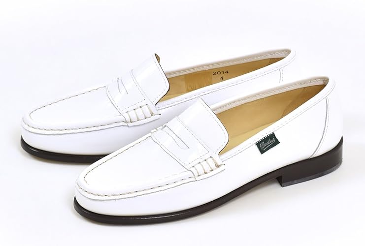 Amazon パラブーツ Vignon ヴィニョン エナメル ローファー レディース Vernis Blanc ホワイト サイズ4 24 0 24 5cm ローファー スリッポン