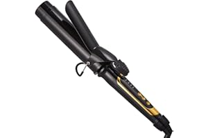 Lanvier 1 1/2 Inch Curling Iron 1.5" Barrel Curling for Medium & Long Hair with Soft and Relax Curls, Up to 450°F Worldwide Voltage (100-240V) Hair Curler for Traveling, Hair Waving Style Tool – Black
