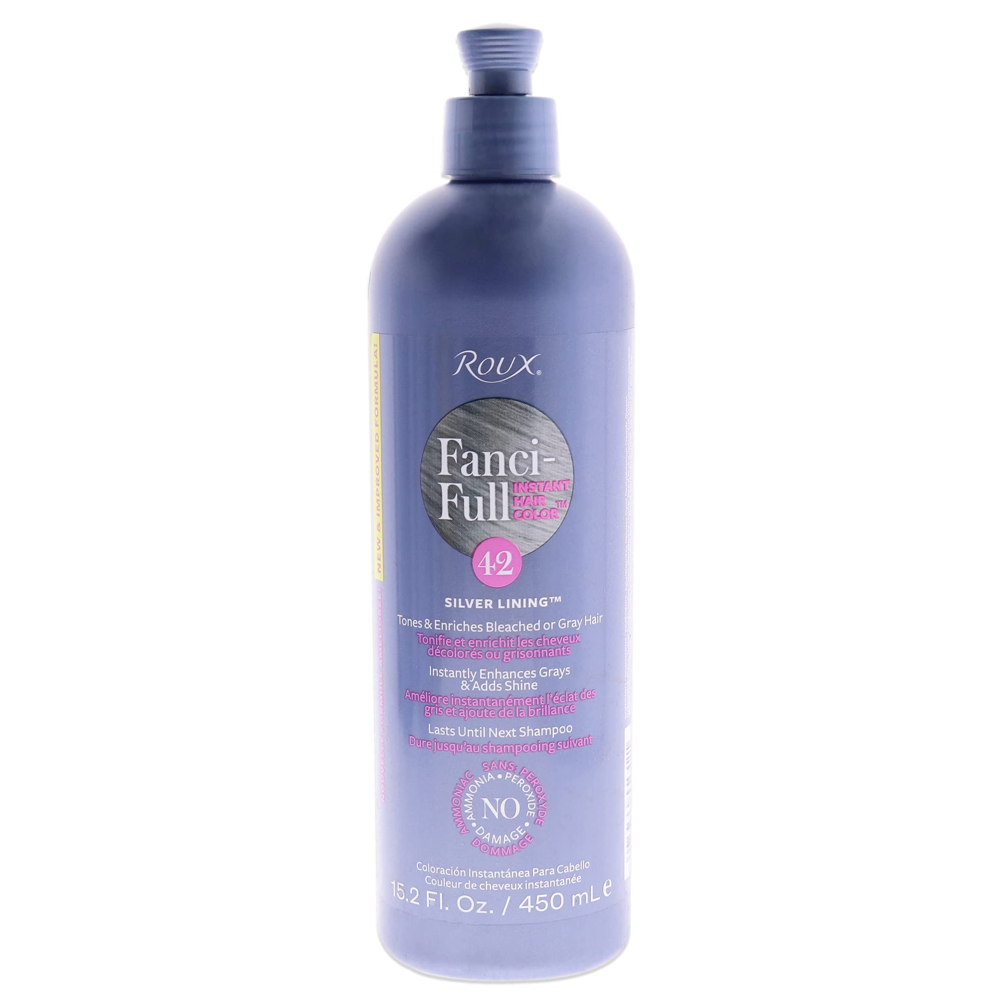 Photo 1 of Roux, Fanci-Full Instant Hair Color Rinse, 42 Silver Lining ,Temporarily Evens Tones, Blends Away Gray, 15.2 Oz