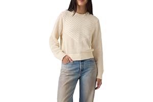 Levi's Women's Gaelle Long-Sleeve Crochet Pullover, (New) Pristine, Medium