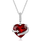 Aoliantty Birthstone Pendant Necklace,925 Sterling Silver,Birthday Gifts for Women fashion Jewelry,Jewelry Gifts for Wife Mom Mate