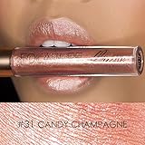 Focallure Lipstick Metallic Sparkly Pink Bronze Lipgloss Womens Makeup Stay On Glossier Glitter Lip Gloss Long Lasting Colorstay Liquid Waterproof Lip Stick Candy Champagne