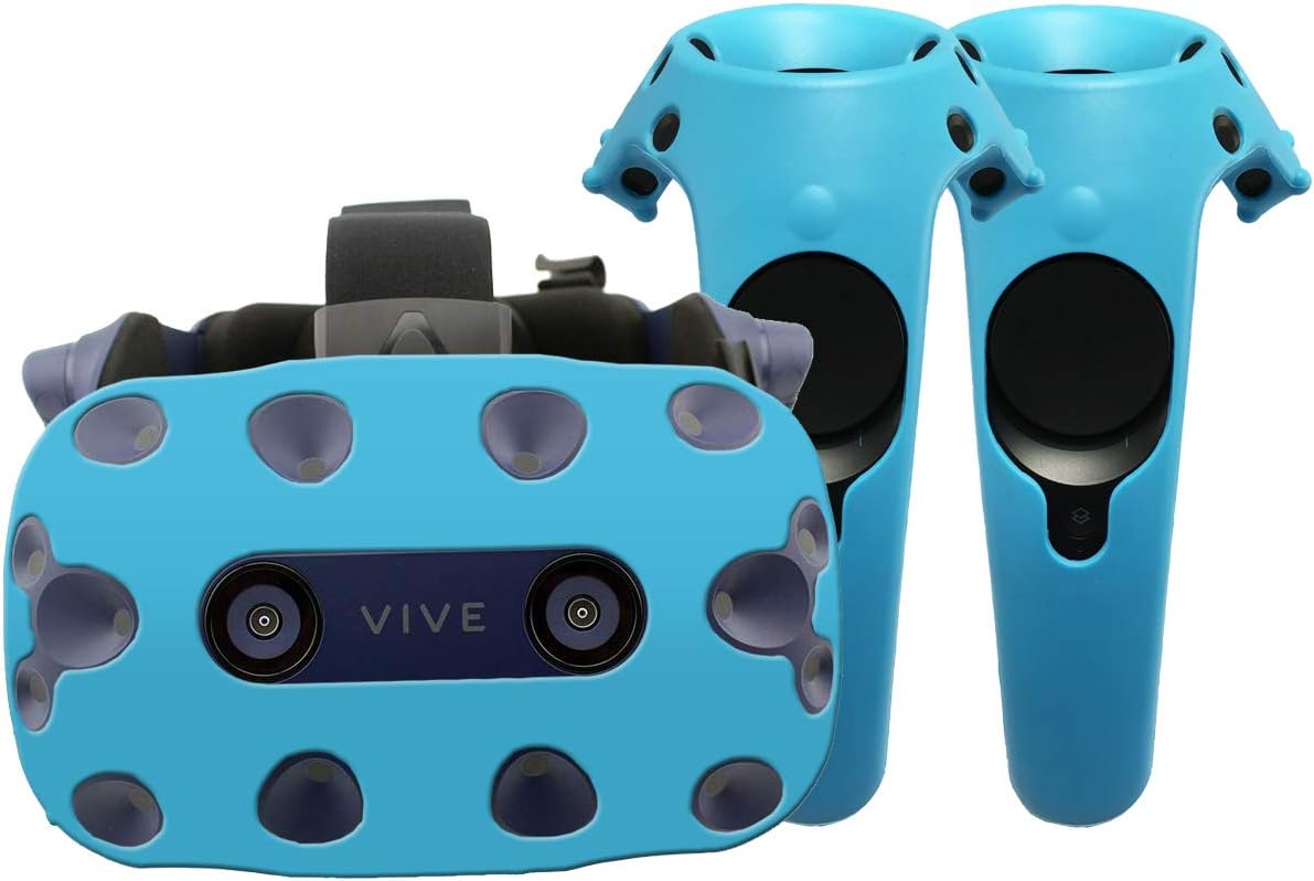 Protective Case - Headphones and Controls - Silicone - HTC Vive PRO (Flashy Blue)